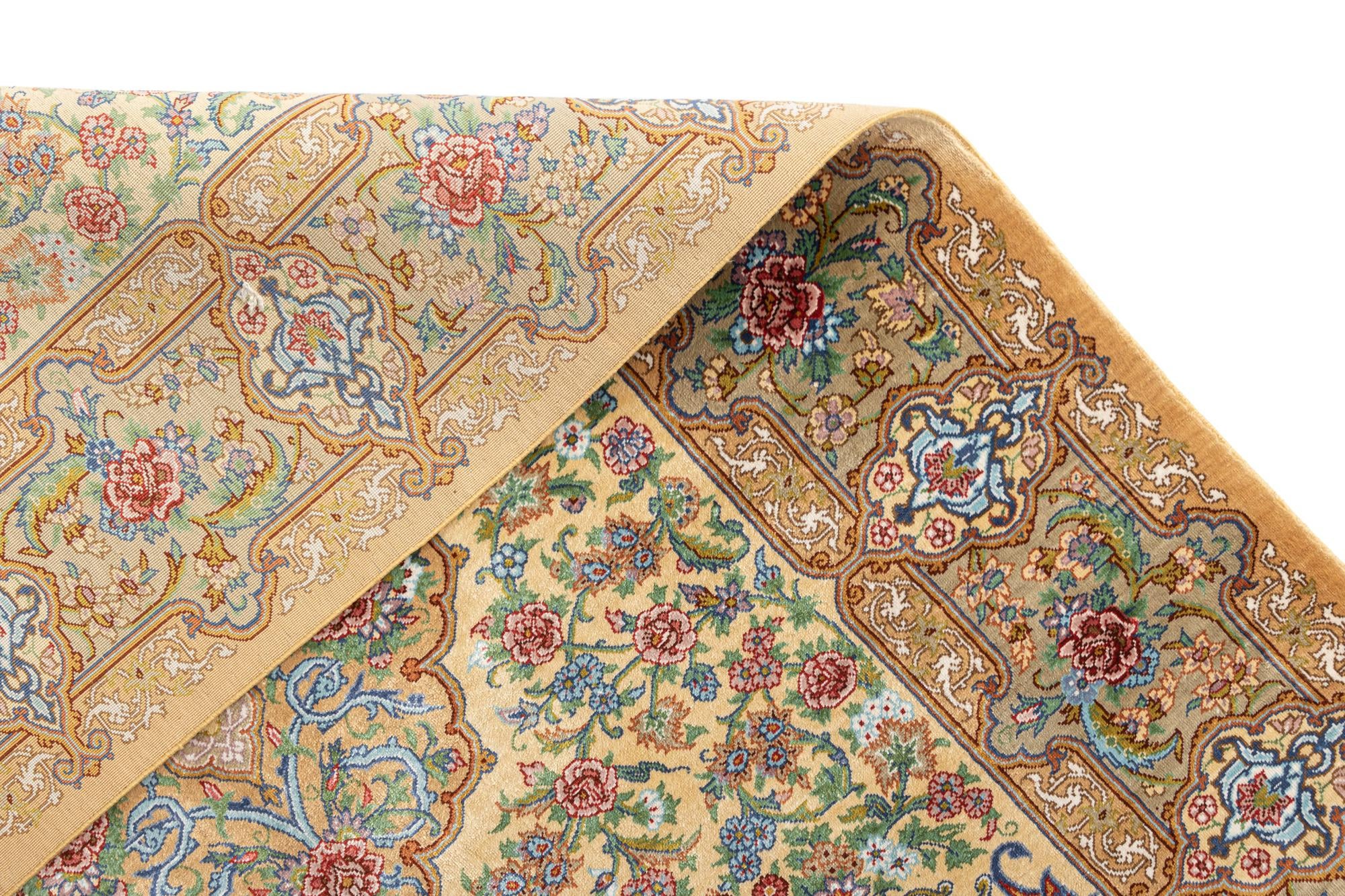 2' 7 x 3' 9 Ghom Silk Rug