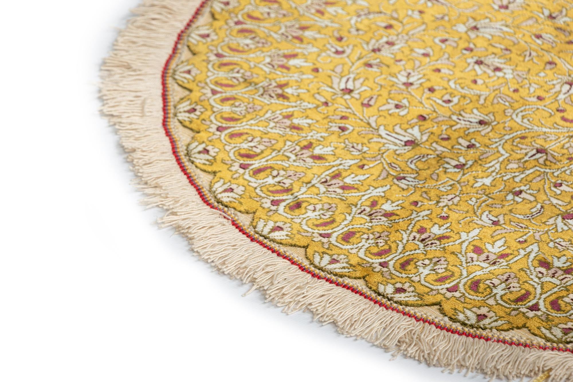 2' x 2' 11 Ghom Silk Rug