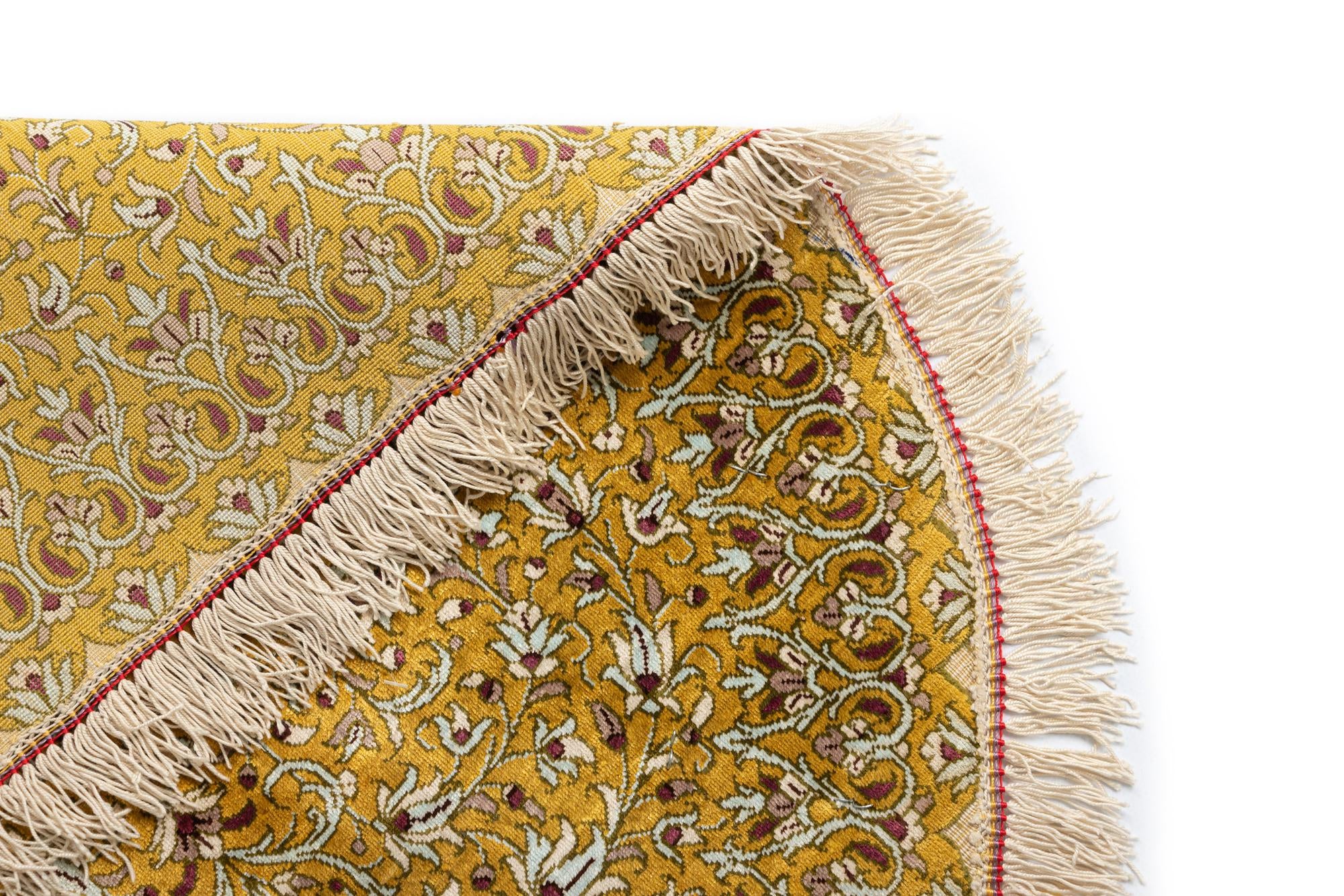 2' x 2' 11 Ghom Silk Rug