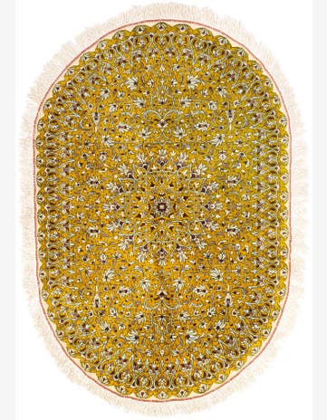 2' x 2' 11 Ghom Silk Rug