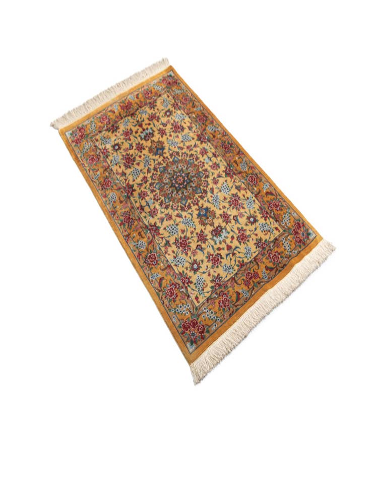 Detail image of 2' 7 x 4' 3 Ghom Silk Rug