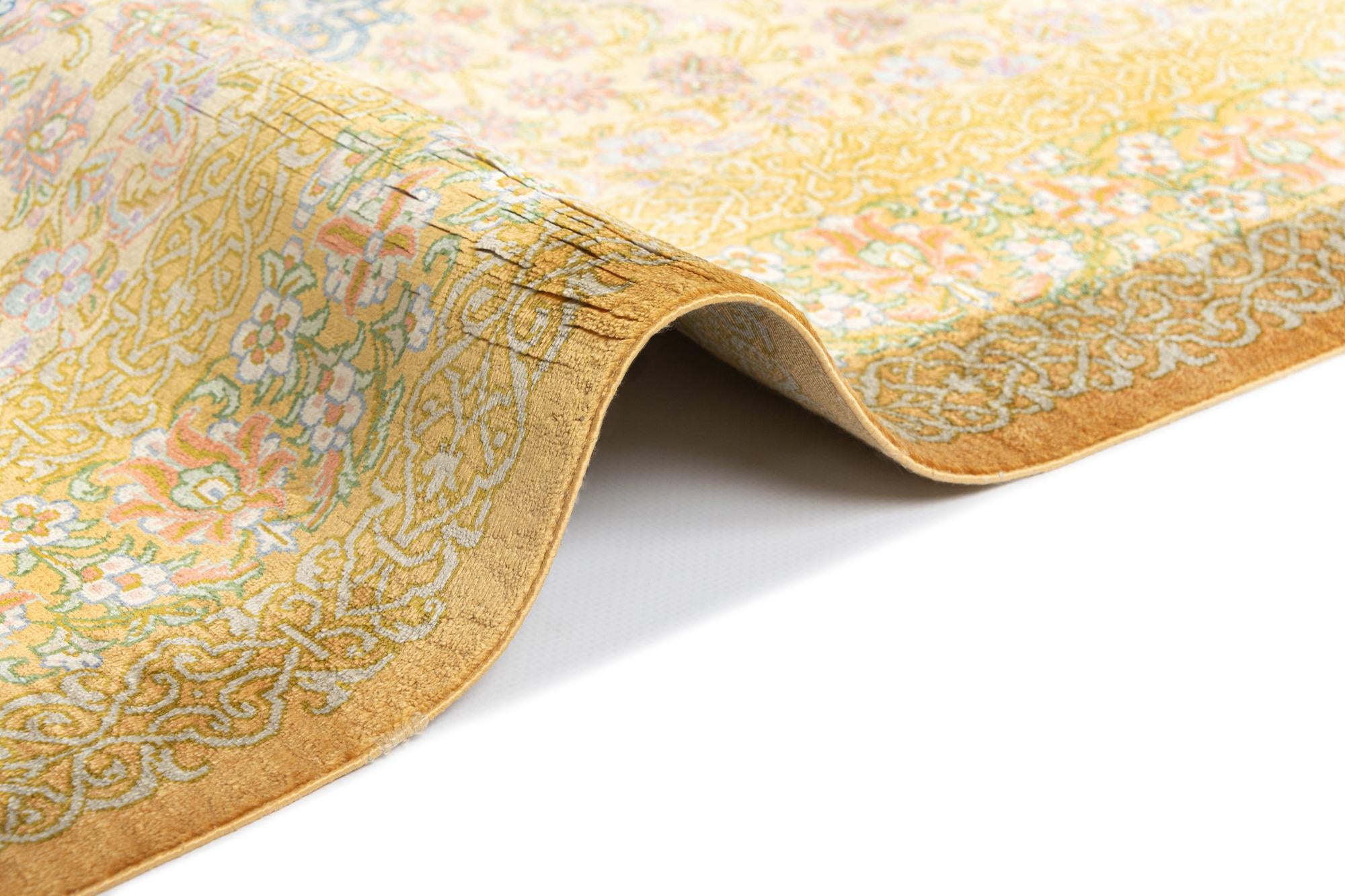 2' 6 x 4' 4 Ghom Silk Rug