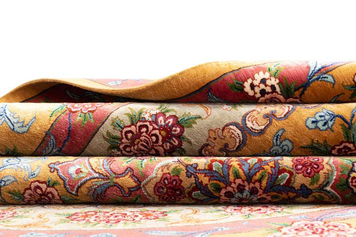 3' 4 x 4' 11 Ghom Silk Rug