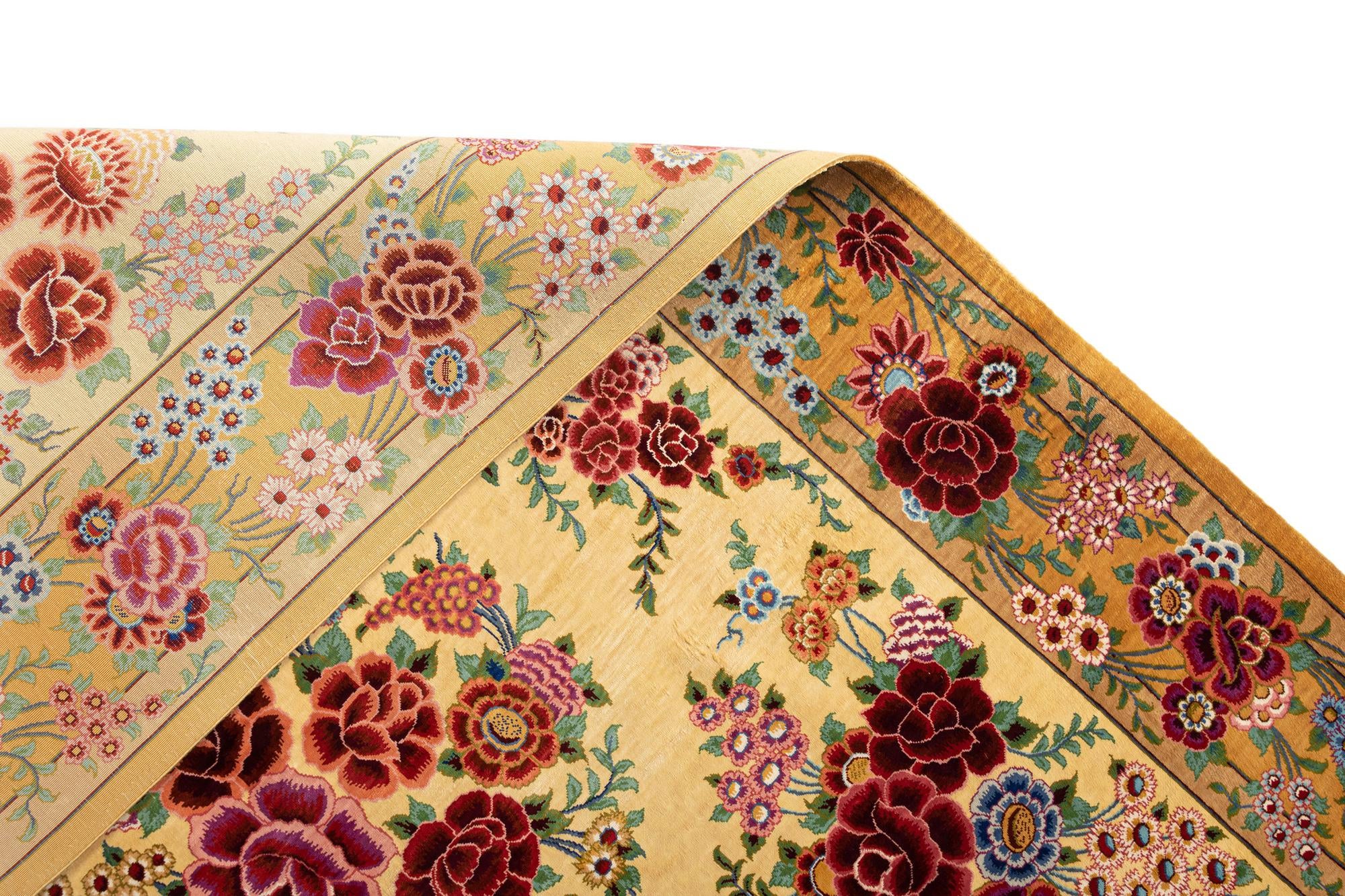 3' 4 x 5' 2 Ghom Silk Rug
