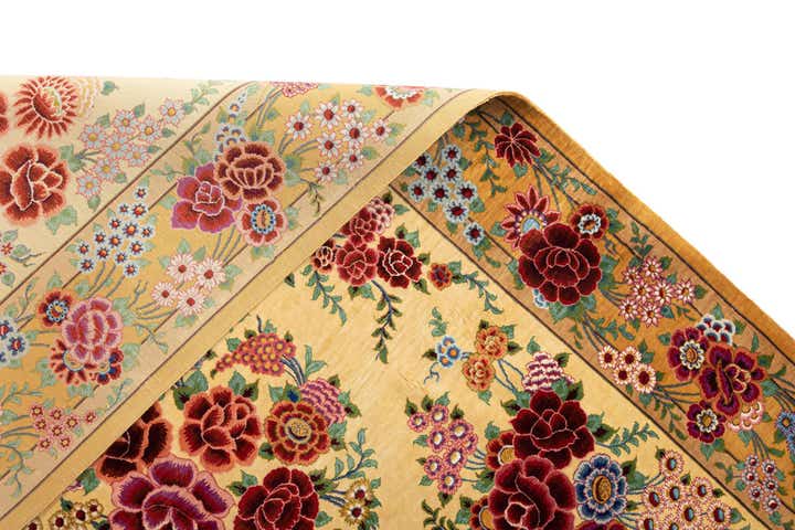 3' 4 x 5' 2 Ghom Silk Rug