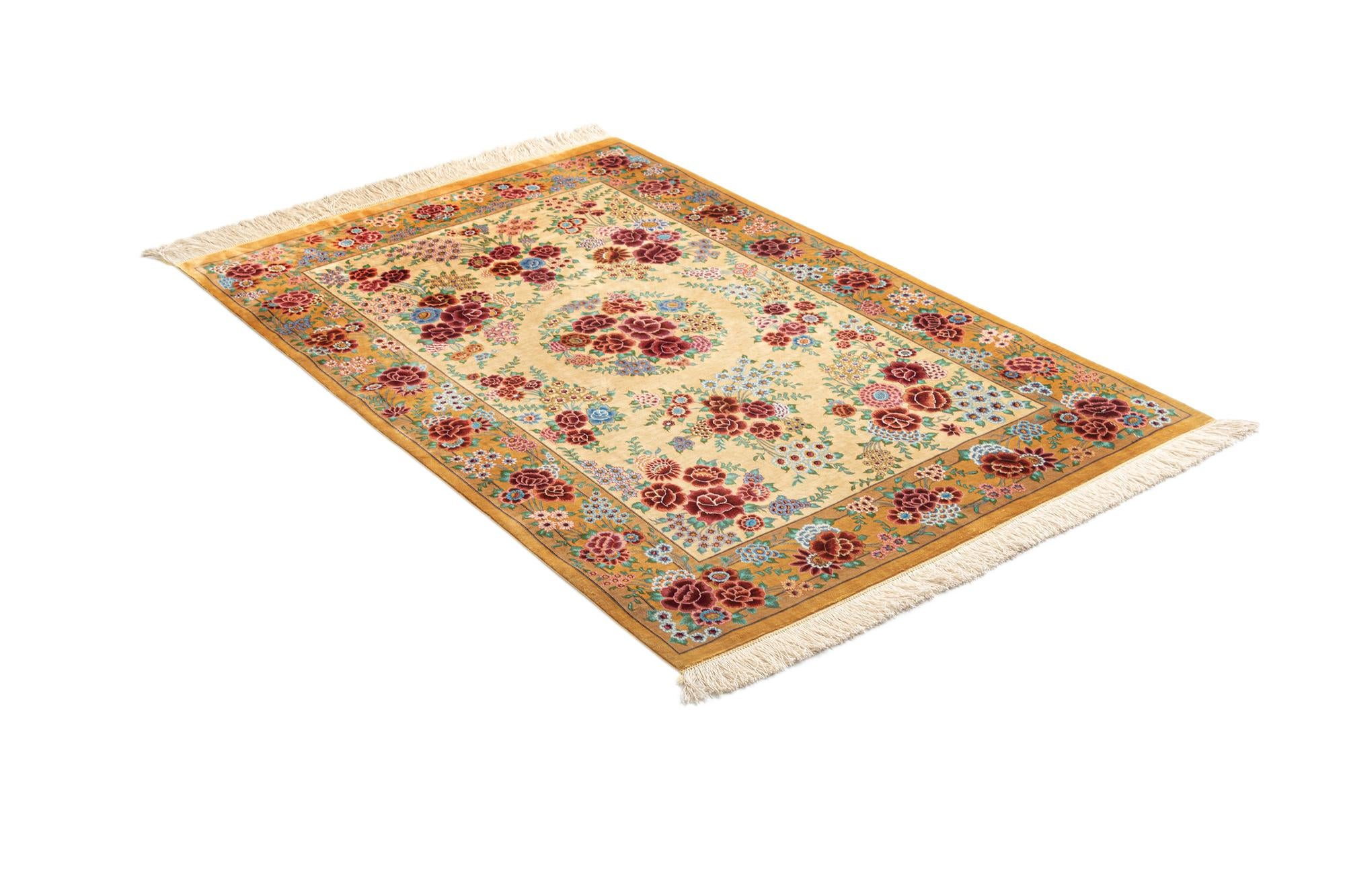 3' 3 x 5' 2 Ghom Silk Rug