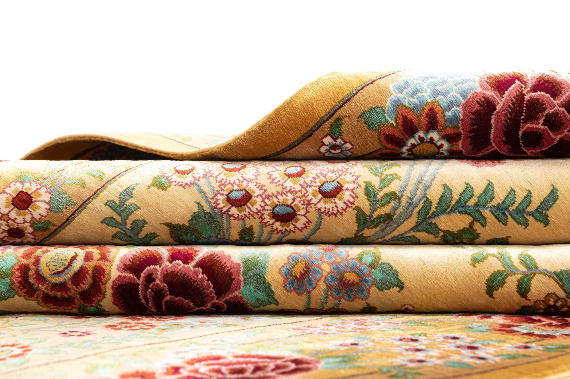 3' 3 x 5' 2 Ghom Silk Rug