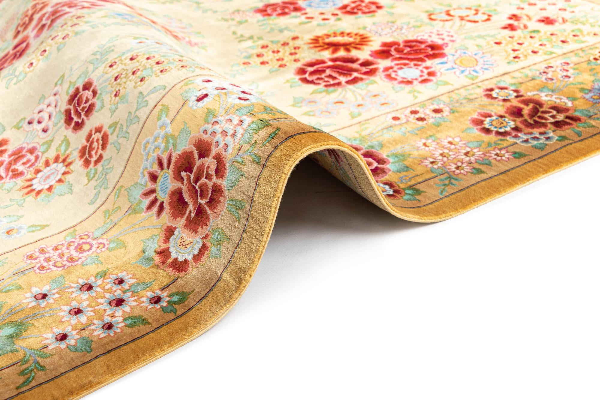 3' 3 x 5' 2 Ghom Silk Rug