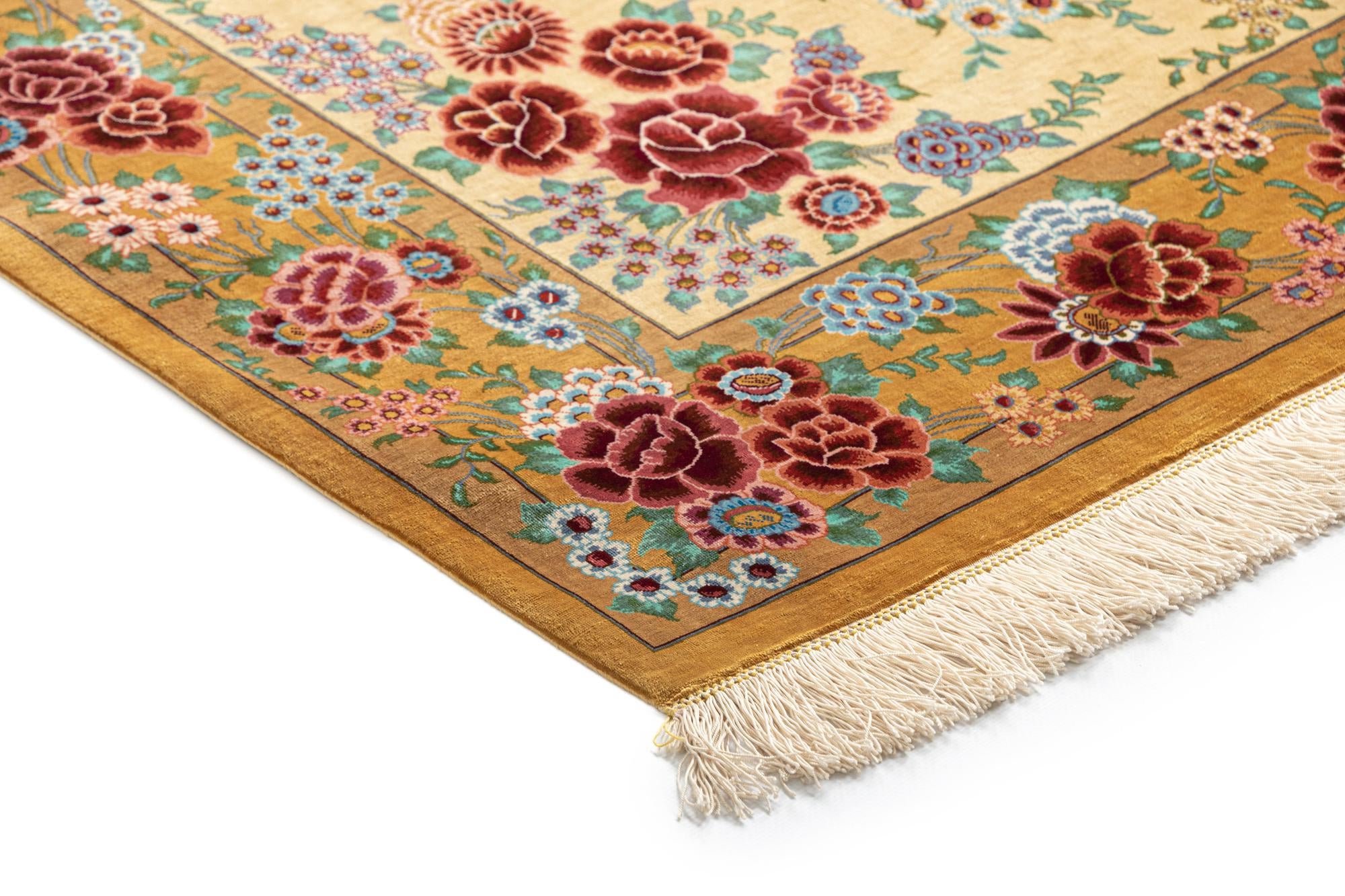 3' 3 x 5' 2 Ghom Silk Rug