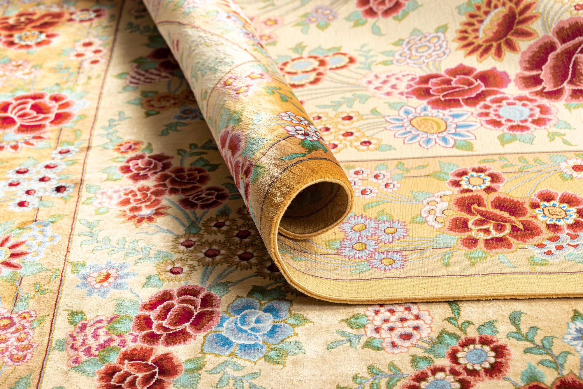 3' 3 x 5' 2 Ghom Silk Rug
