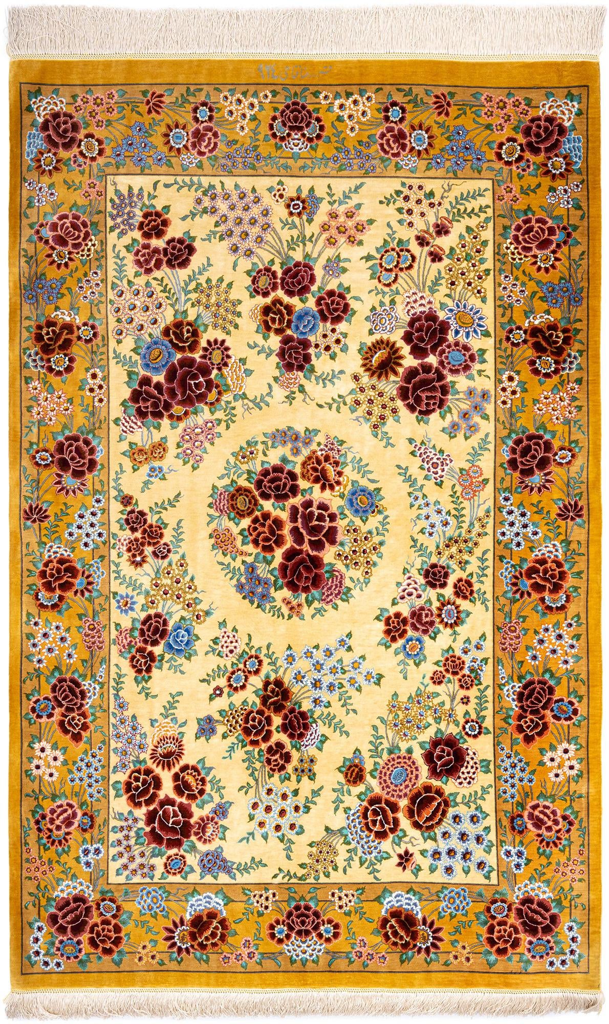 3' 3 x 5' 2 Ghom Silk Rug