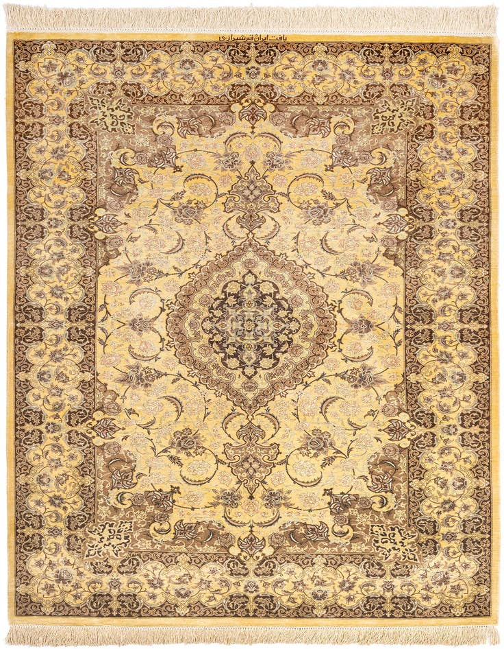 Detail image of 3' 3 x 5' 2 Ghom Silk Rug