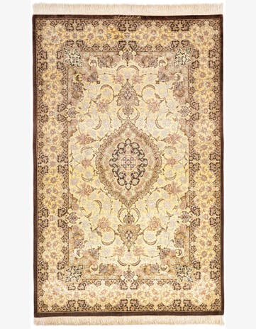 3' 4 x 5' Ghom Silk Rug