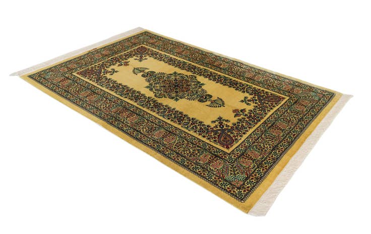 Detail image of 3' 4 x 4' 11 Ghom Silk Rug