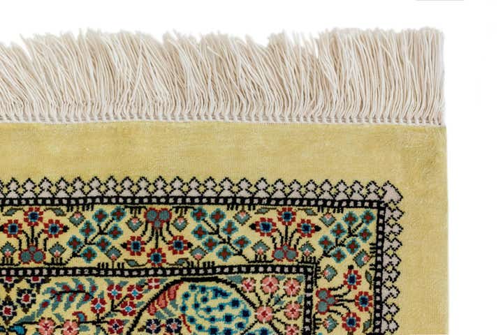 3' 4 x 4' 11 Ghom Silk Rug