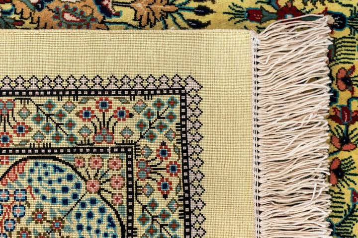 3' 4 x 4' 11 Ghom Silk Rug