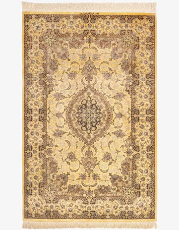 3' 3 x 5' 2 Ghom Silk Rug
