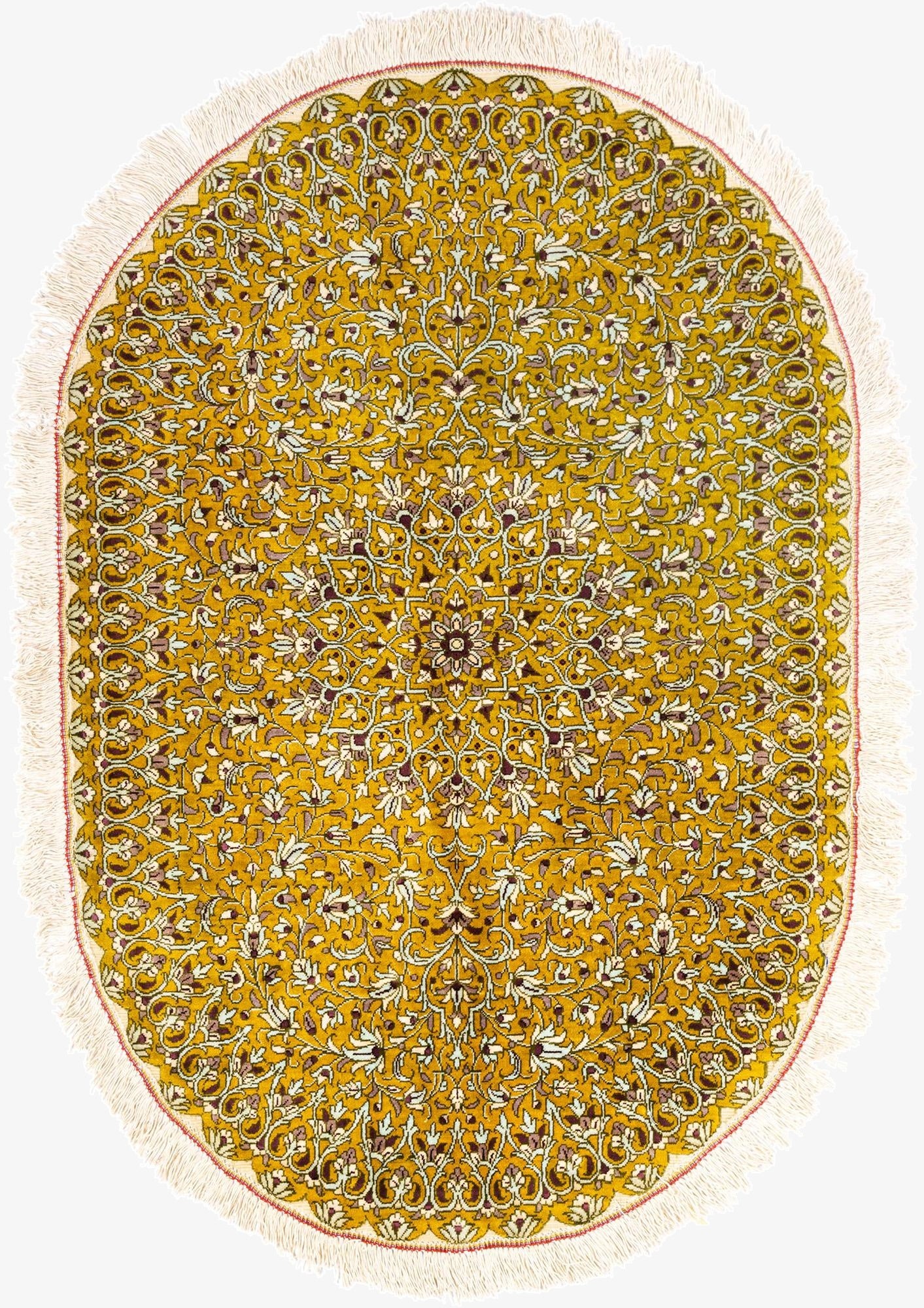 2' x 2' 11 Ghom Silk Rug