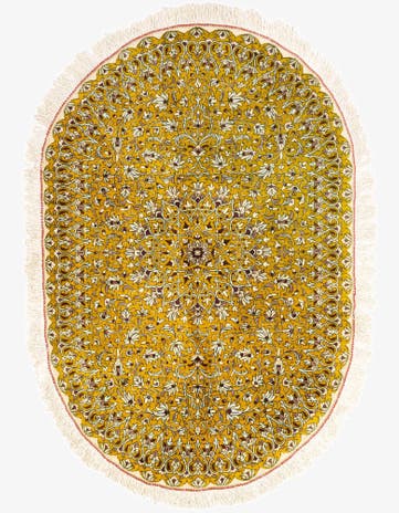 2' x 2' 11 Ghom Silk Rug