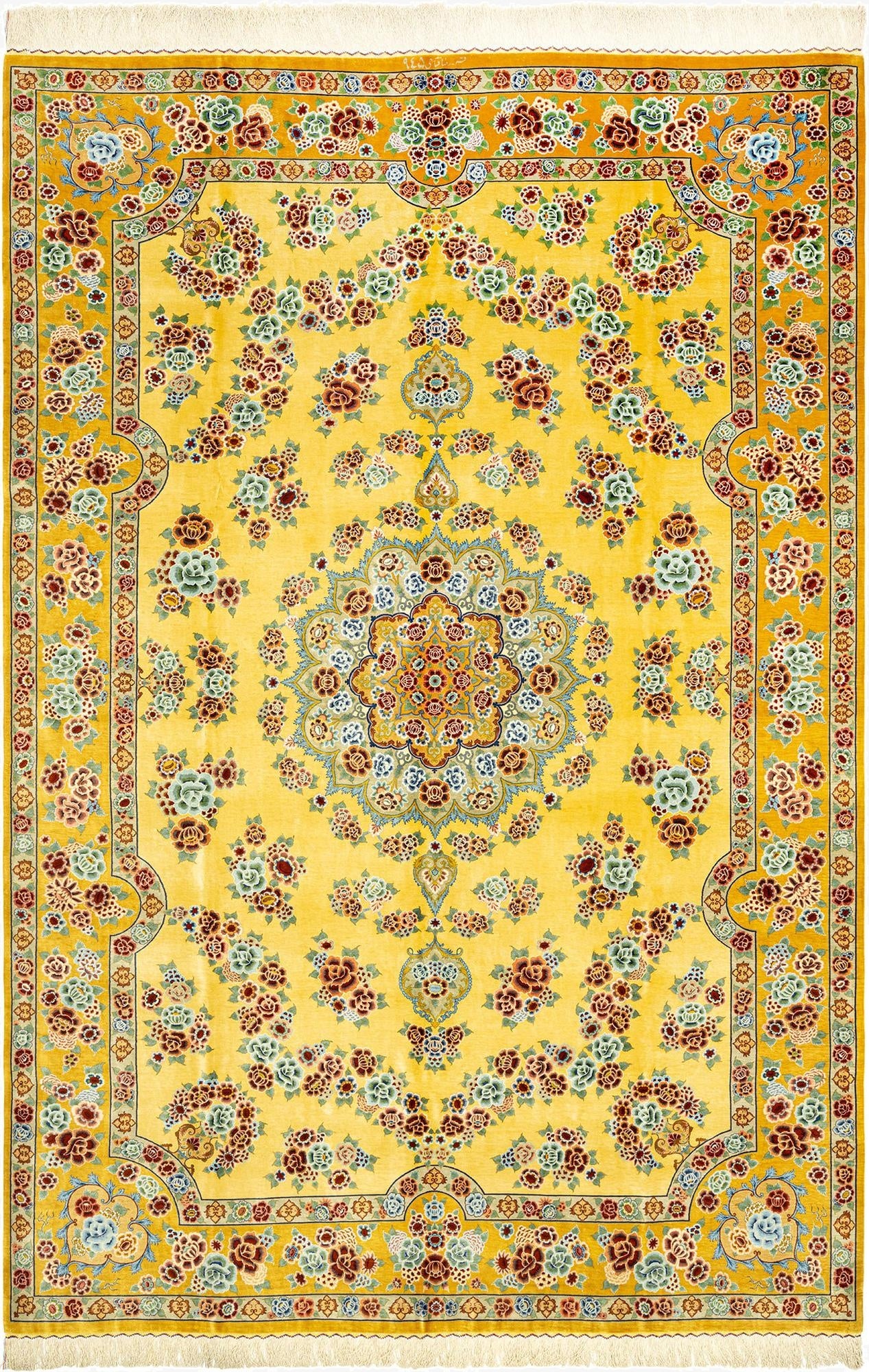 6' 7 x 9' 11 Ghom Silk Rug