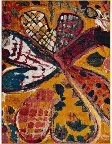 Yellow Washable Haerfest Rug