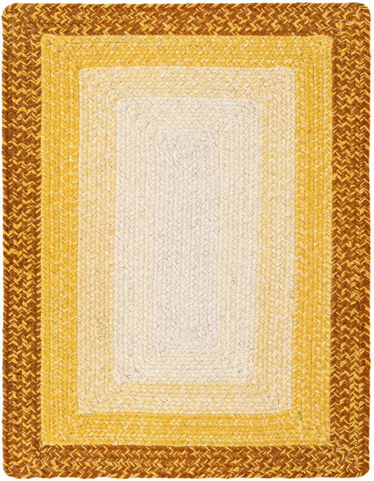 Detail image of 2' x 3' 1  Hand Hand Braided Wool Rug