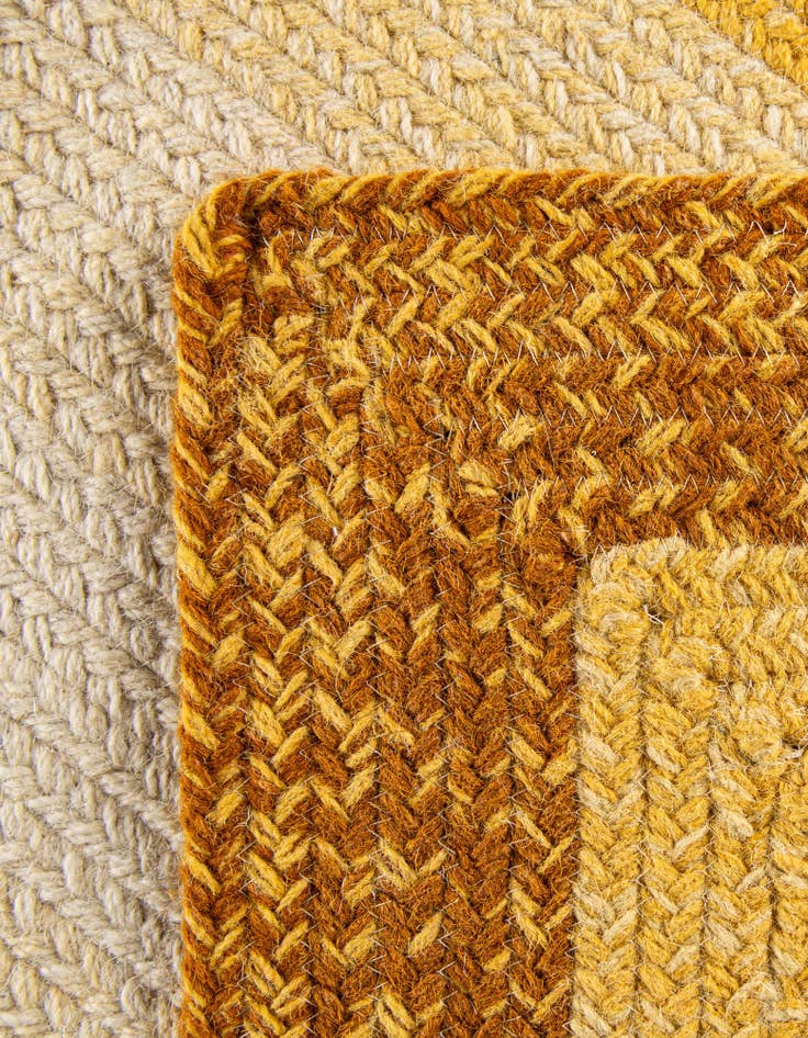 Detail image of 5' 1 x 8'  Hand Hand Braided Wool Rug