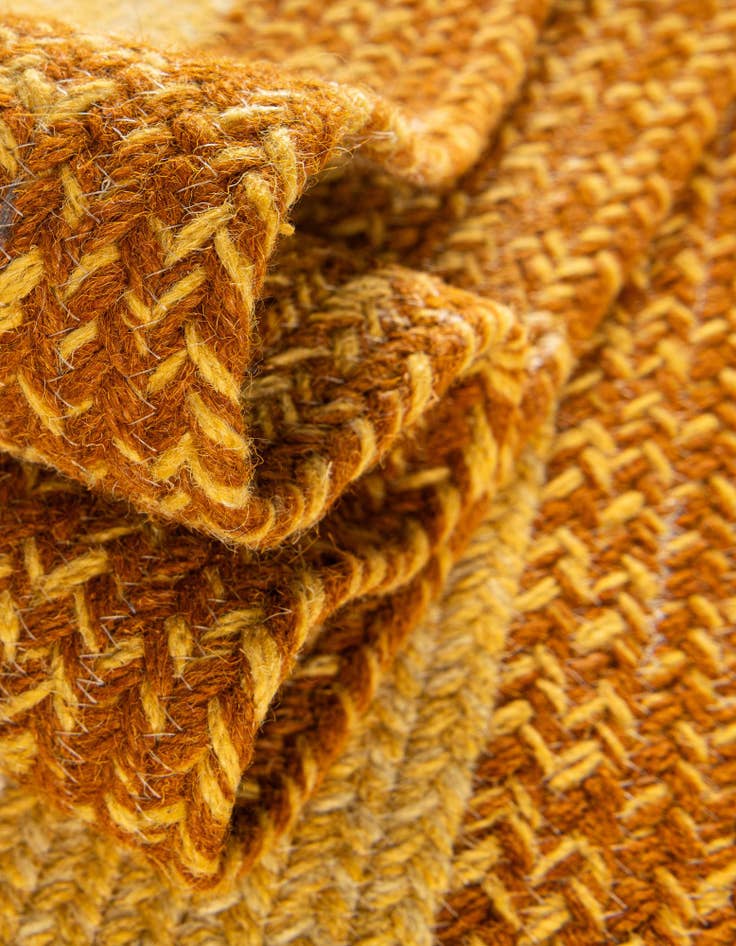 Detail image of 5' 1 x 8'  Hand Hand Braided Wool Rug