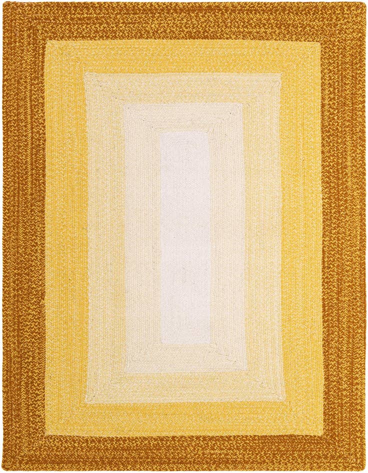 Detail image of 5' 1 x 8'  Hand Hand Braided Wool Rug