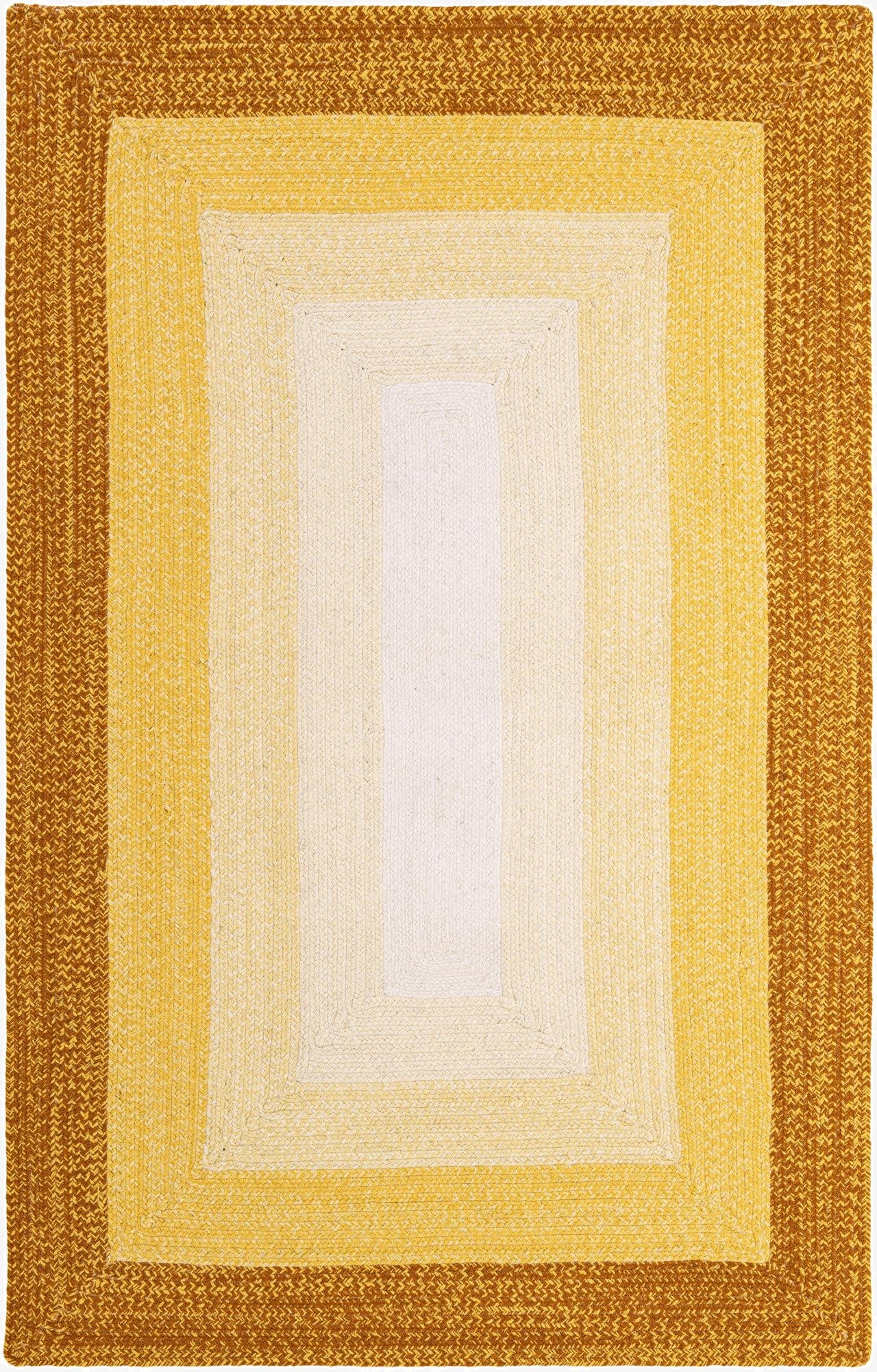 5' 1 x 8'  Hand Hand Braided Wool Rug