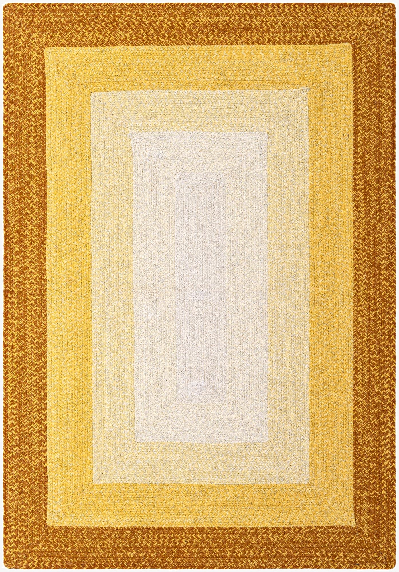 4' 1 x 6' 1  Hand Hand Braided Wool Rug