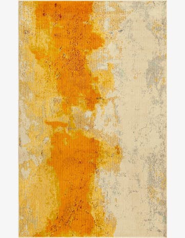 Yellow Washable Hyacinth Rug