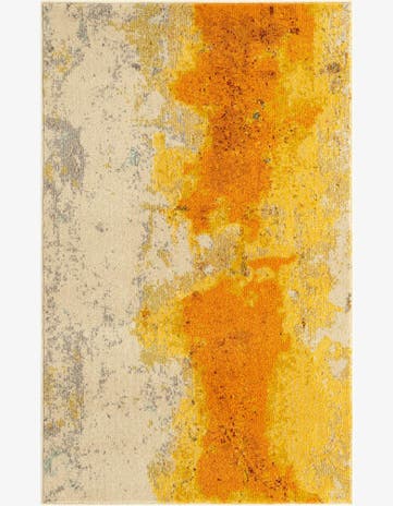 Yellow Washable Hyacinth Rug
