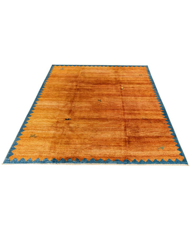 Detail image of 7' 2 x 9' 10 Hand Knotted Indo Gabbeh Wool Rug