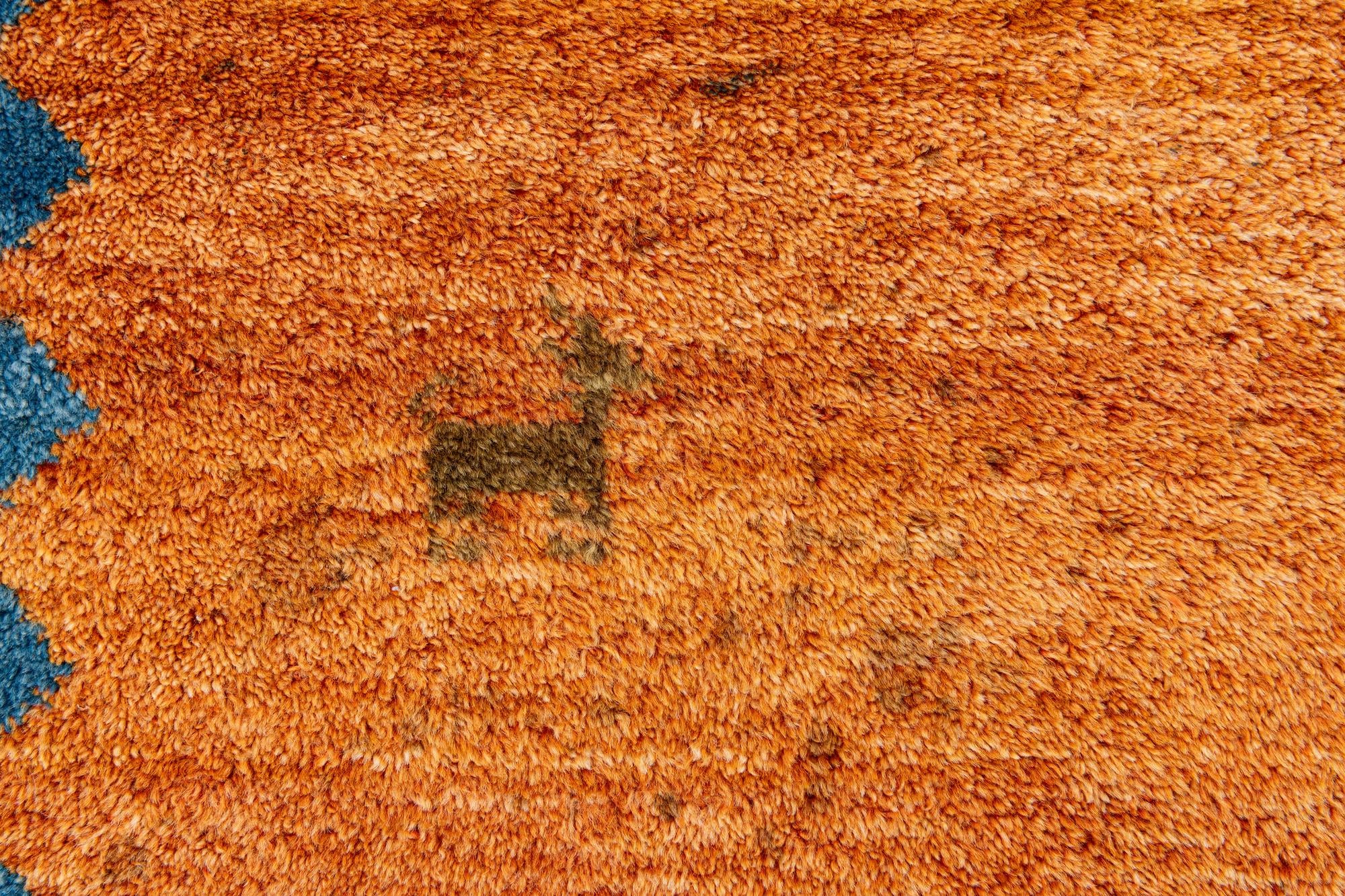 7' 2 x 9' 10 Hand Knotted Indo Gabbeh Wool Rug