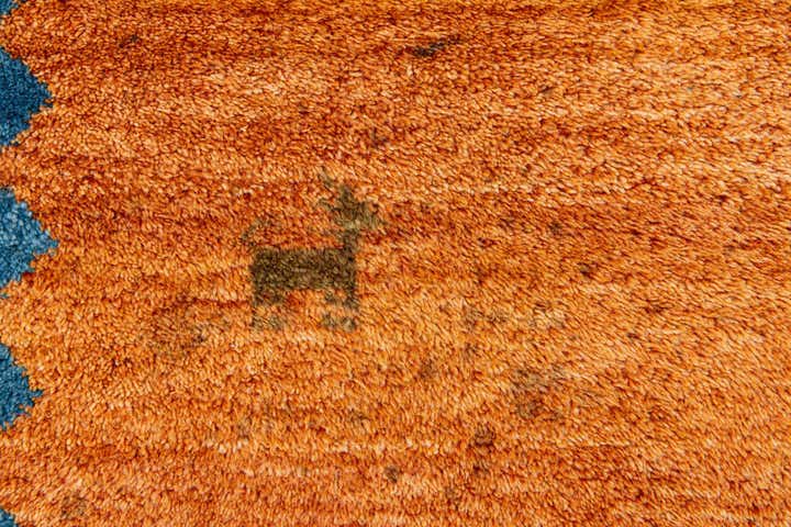 7' 2 x 9' 10 Hand Knotted Indo Gabbeh Wool Rug
