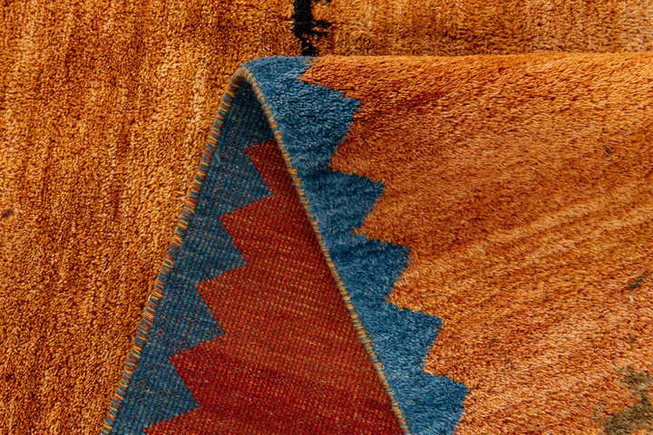 7' 2 x 9' 10 Hand Knotted Indo Gabbeh Wool Rug