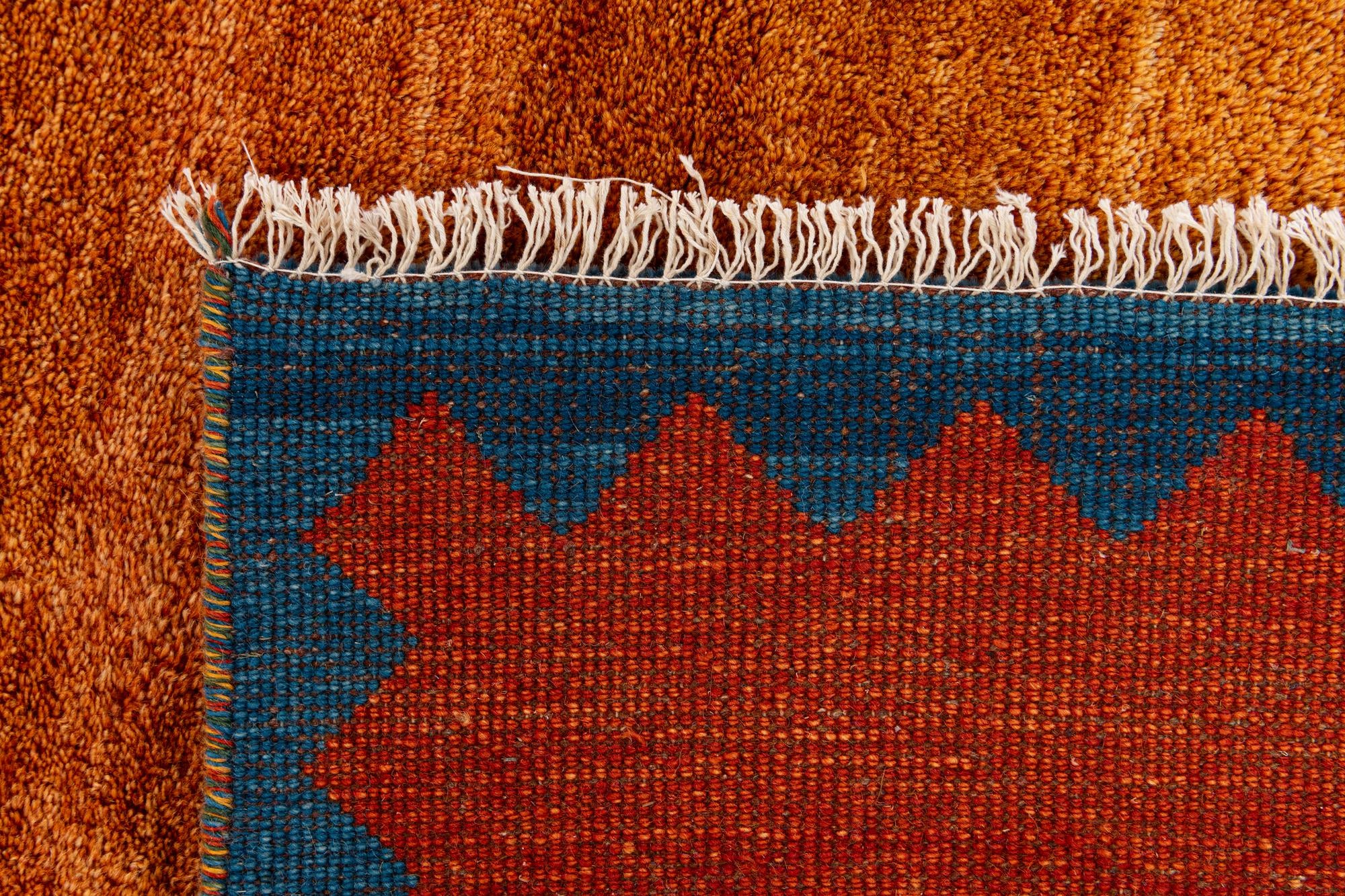 7' 2 x 9' 10 Hand Knotted Indo Gabbeh Wool Rug