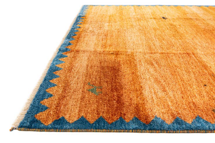 Detail image of 7' 2 x 9' 10 Hand Knotted Indo Gabbeh Wool Rug
