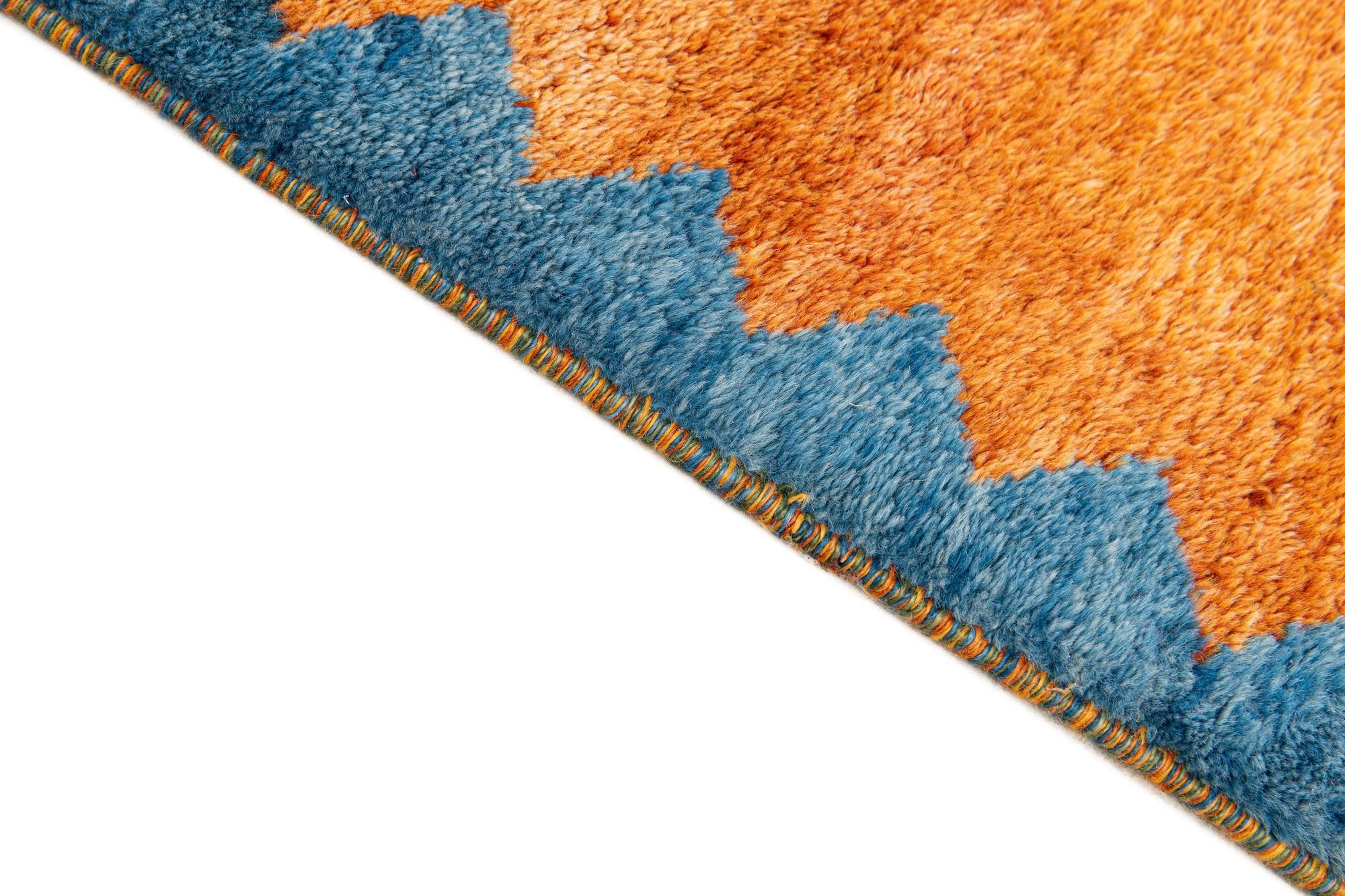 7' 2 x 9' 10 Hand Knotted Indo Gabbeh Wool Rug