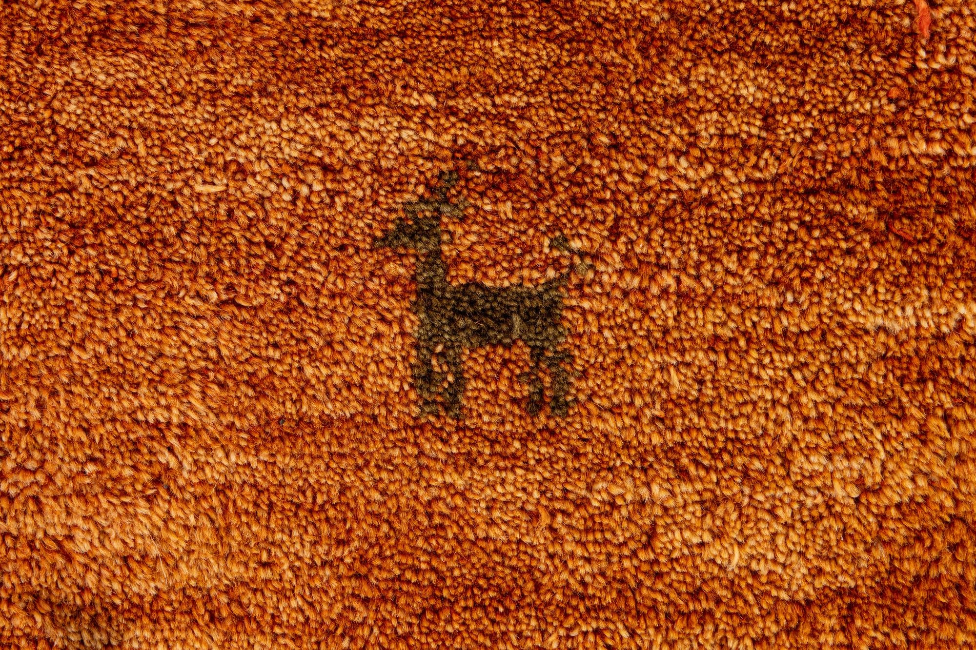 7' 2 x 9' 10 Hand Knotted Indo Gabbeh Wool Rug