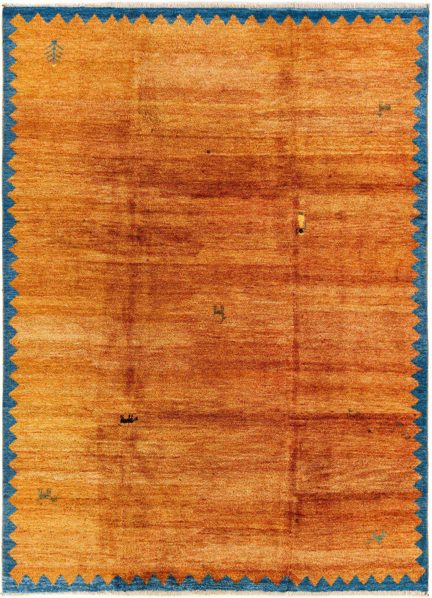 7' 2 x 9' 10 Hand Knotted Indo Gabbeh Wool Rug