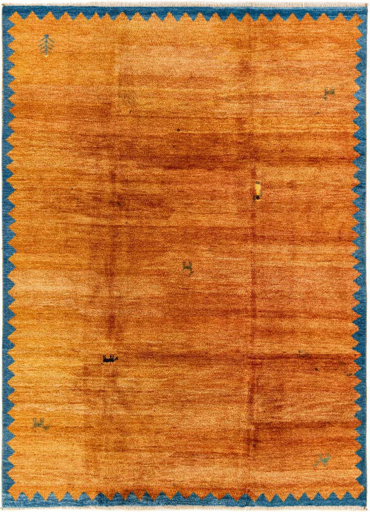 7' 2 x 9' 10 Hand Knotted Indo Gabbeh Wool Rug