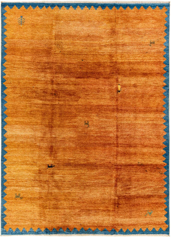 Detail image of 7' 2 x 9' 10 Hand Knotted Indo Gabbeh Wool Rug
