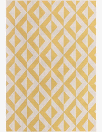 Yellow Easy-Clean Jill Zarin Napa Indoor / Outdoor Rug