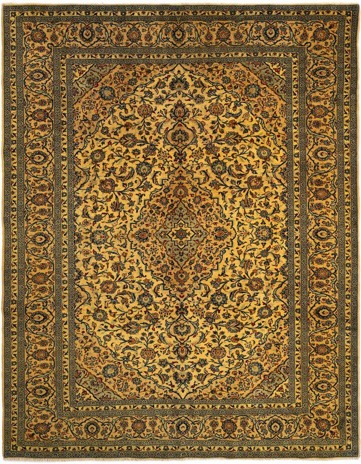 Detail image of 8' 1 x 11' 8 Kashan Wool Rug