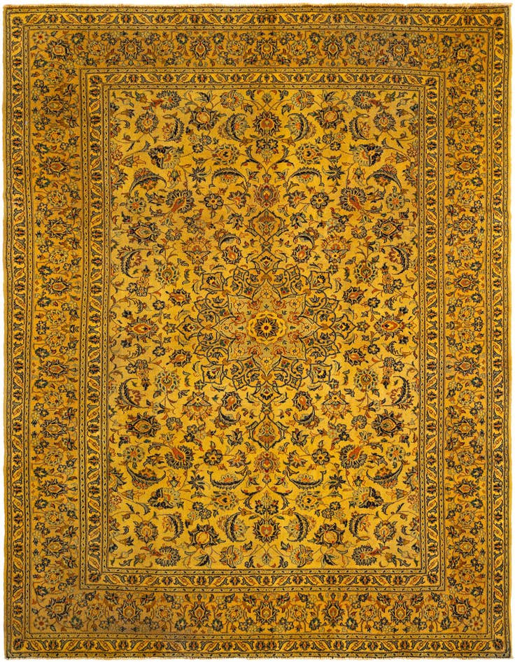 Detail image of 8' 1 x 10' 10 Kashan Wool Rug