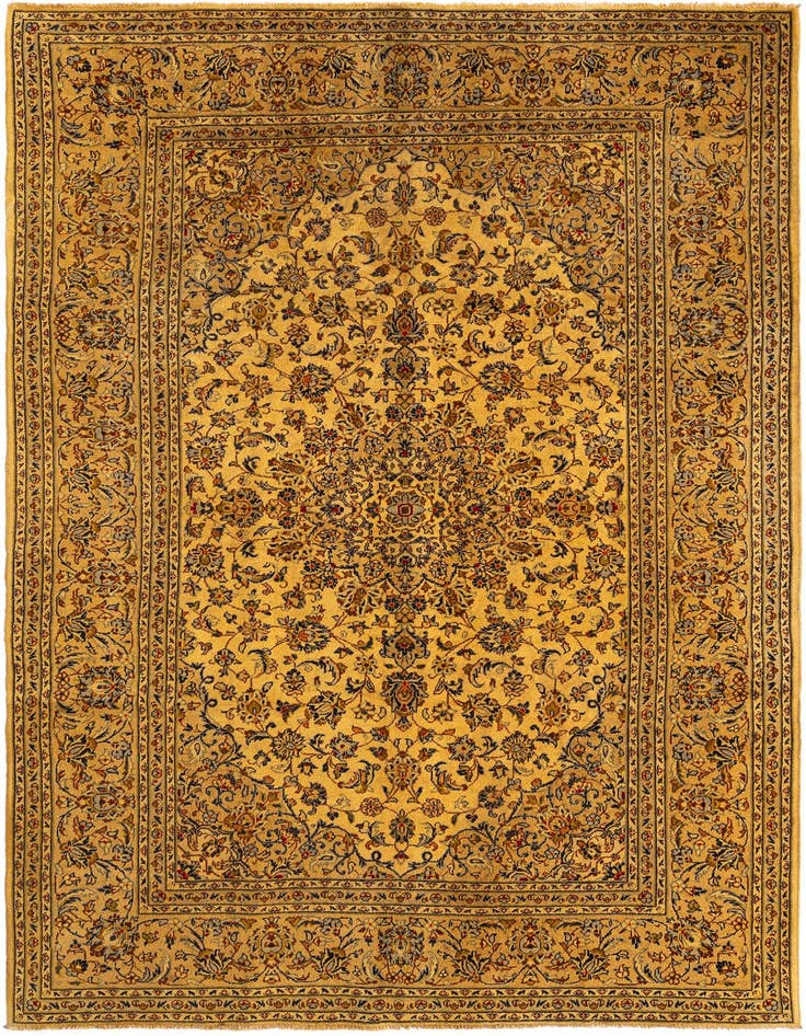 Detail image of 6' 6 x 9' 8 Kashan Wool Rug