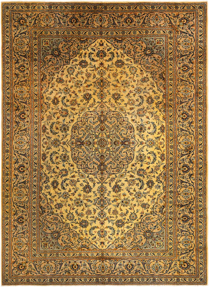 Detail image of 9' 5 x 13' Kashan Wool Rug