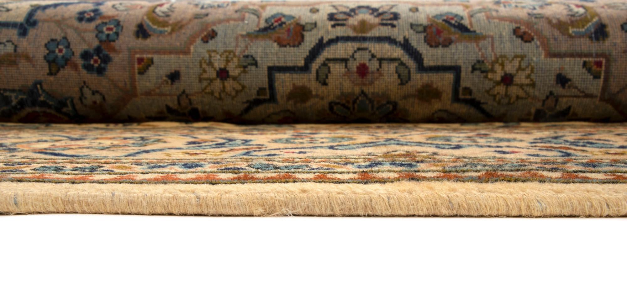 8' x 11' 10 Hand Knotted Kashan Persian Wool Rug